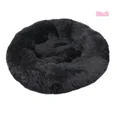 thumbnail image 1 of Long haired ultra soft pet cat bed plush washable calming bed donut bed comfortable sleeping artifact (black,70cm), 1 of 7