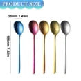 thumbnail image 1 of Long handled dessert spoon for soup household use stainless, 1 of 9