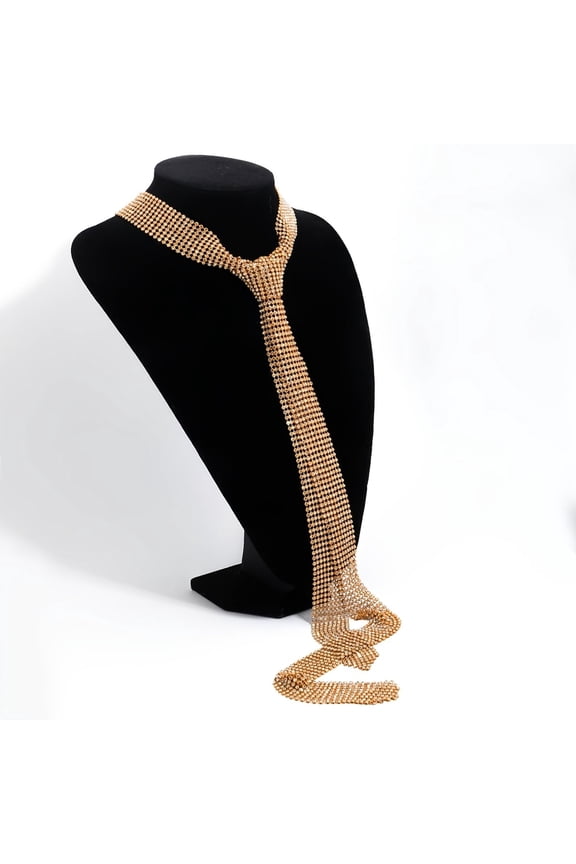 Long ladies rhinestone tie, ideal for parties, balls, weddings and other occasions