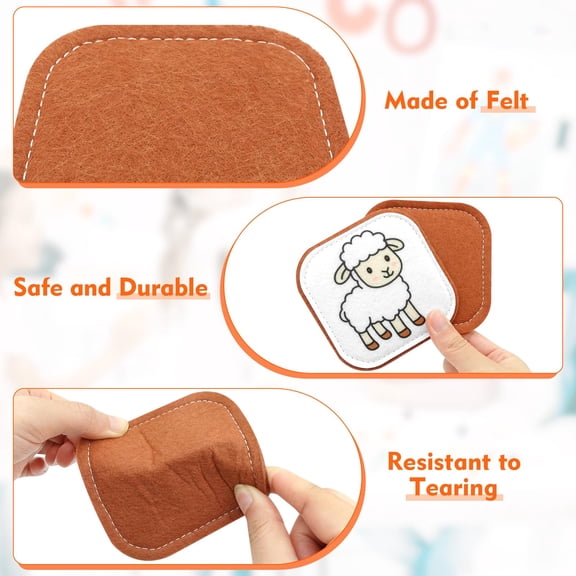 Long-lasting Felt Farm Animal Game, Interesting Matching Game, Non-toxic & Waterproof, Lovely Set for Daily Interactive Fun