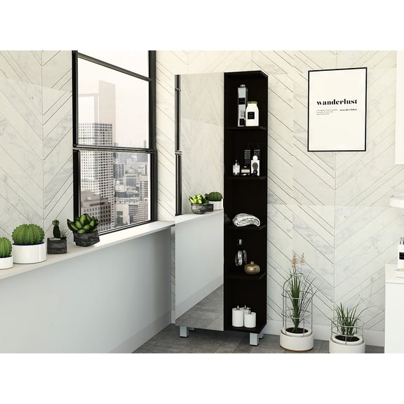 Long - lasting and Decorative - 62 - inch High Cabinet for Bathroom Renovation