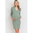 thumbnail image 1 of Long sleeve Maternity Sweater Knit Ribbed Dress, 1 of 3