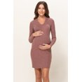 thumbnail image 1 of Long sleeve Maternity Sweater Knit Ribbed Dress, 1 of 1
