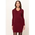 thumbnail image 1 of Long sleeve Maternity Sweater Knit Ribbed Dress, 1 of 1