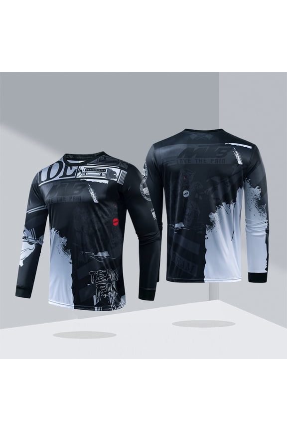 Long sleeve cycling for men unisex Rding motorcycle jersey motor sports shirt bicycle