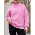 thumbnail image 1 of Long-sleeved High Neck Sweatshirt (M, SachetPink), 1 of 10