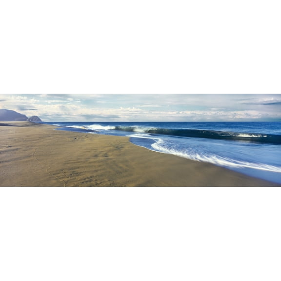 Long stretches of sandy beach, Playa La Cachora, Todos Santos, Baja California Sur, Mexico Poster Print (27 x 9)
