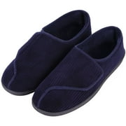 LB LONGBAY SINCE 1997 LongBay Men's Adjustable Diabetic Slippers Memory Foam Arthritis Edema Swollen House Shoes
