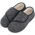 thumbnail image 1 of LongBay Men's Adjustable Diabetic Slippers Memory Foam Arthritis Edema Swollen House Shoes, 1 of 6