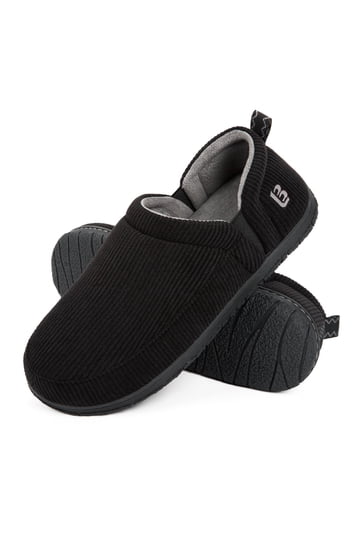 Men\'s Black Slippers Breathable Slip-on Indoor Slippers Washable Home Shoes Amazon.com | SaDuck Mens Slippers with Arch Support, Comfort  main image 3