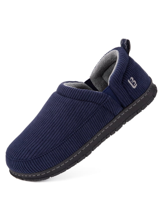 Men's Slippers Non-Slip Indoor Outdoor for Warm Fleece Lined House Memory Foam Shoes