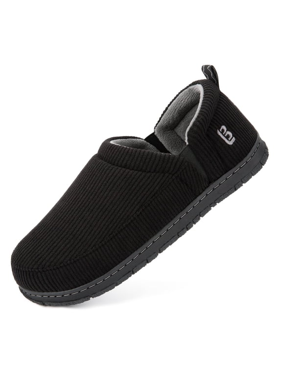 Men's Slippers Non-Slip Indoor Outdoor for Warm Fleece Lined House Memory Foam Shoes