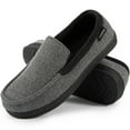 thumbnail image 1 of LongBay Men's Cozy Moccasin Slippers Loafer House Shoes with Memory Foam and Rubber Sole for Indoor Outdoor, 1 of 7
