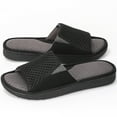 thumbnail image 1 of LongBay Men's Memory Foam Slide Slippers Breathable House Shoes Slip-On Open Toe Slippers, 1 of 6