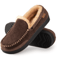 thumbnail image 1 of LongBay Men's Moccasin Slippers Memory Foam House Shoes Indoor Outdoor, 1 of 7