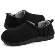 LB LONGBAY SINCE 1997 LongBay Men's Slippers Warm Bedroom House Shoes Slip-On Memory Foam Winter House Slippers for Indoor Outdoor