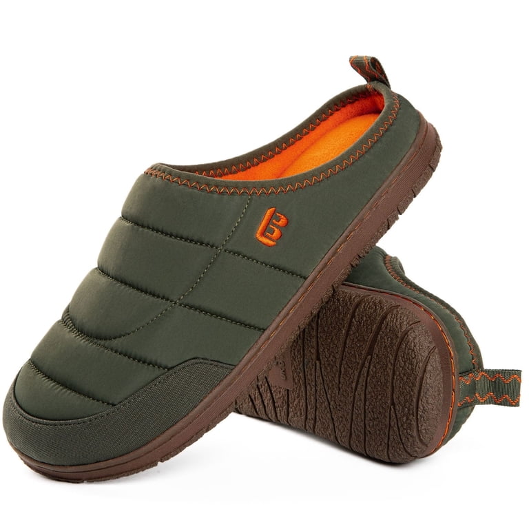 Men’s Two Tone Memory Foam Slippers - Slip On Indoor/Outdoor House Loafers LongBay Men main image 4
