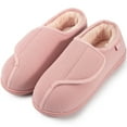 thumbnail image 1 of LongBay Women's Adjustable Diabetic Slippers Memory Foam Arthritis Edema Fuzzy House Shoes, 1 of 7