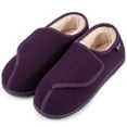 thumbnail image 1 of LongBay Women's Adjustable Diabetic Slippers Memory Foam Arthritis Edema Fuzzy House Shoes, 1 of 7