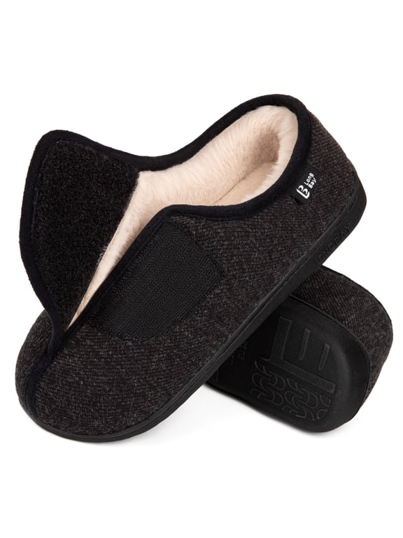 Women's Adjustable Diabetic Slippers Memory Foam Arthritis Edema Fuzzy House Shoes