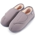 thumbnail image 1 of LongBay Women's Adjustable Diabetic Slippers Memory Foam Arthritis Edema Fuzzy House Shoes, 1 of 7