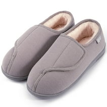 LongBay Women's Adjustable Diabetic Slippers Memory Foam Arthritis Edema House Shoes