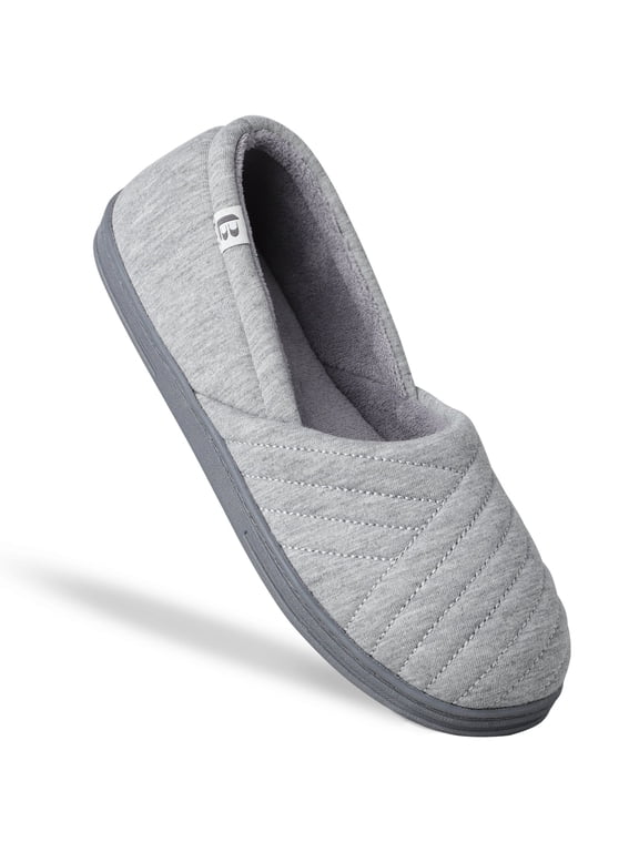 Women's Comfy Breathable Memory Foam Closed Back Slippers Cotton House Shoes