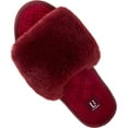 thumbnail image 1 of LongBay Women's Fuzzy Faux Fur Memory Foam Cozy Flat Spa Slide Slippers Comfy Open Toe Slip On House Shoes Sandals, 1 of 6