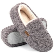 LB LONGBAY SINCE 1997 LongBay Women's Fuzzy Memory Foam Slippers Warm Cozy Shearling House Slippers for Ladies Supportive Slip on Indoor Home Shoes