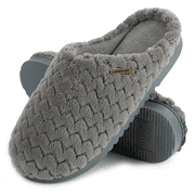 LongBay Women s Soft Flannel Memory Foam Slippers Slip on House Fuzzy Shoes Indoor Outdoor