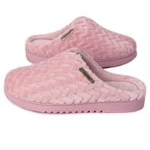 LongBay Women’s Soft Flannel Memory Foam Slippers Slip on House Fuzzy Shoes Indoor Outdoor