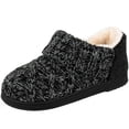thumbnail image 1 of LongBay Women's Warm Wool Yarn Cable Knitted Bootie Fuzzy Slippers Memory Foam Anti-Skid Sole House Shoes Indoor Outdoor, 1 of 6