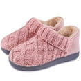 thumbnail image 1 of LongBay Women's Warm Wool Yarn Cable Knitted Bootie Fuzzy Slippers Memory Foam Anti-Skid Sole House Shoes Indoor Outdoor, 1 of 7