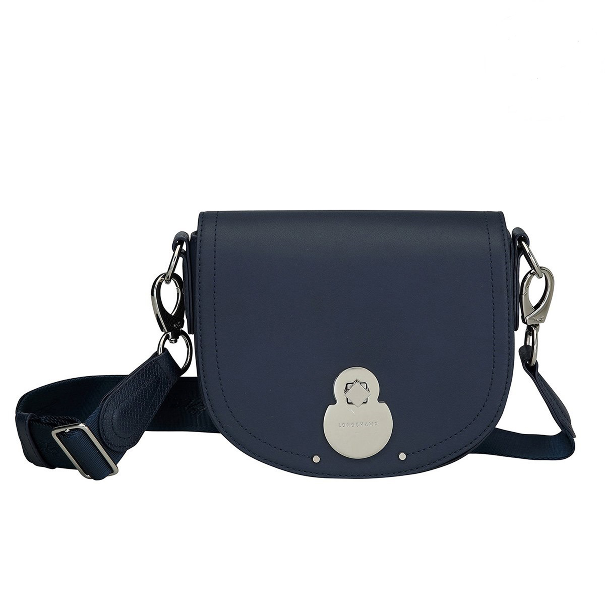 LongChamp Women s Cavalcade Navy Blue Small Leather Saddle Bag Crossbody Walmart