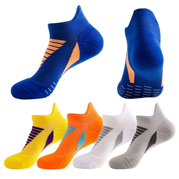 LongDay 1/7pair Men's Professional Breathable Sports Socks Thickened Towel Bottom Anti-skid Fitness Short Tube Running Socks