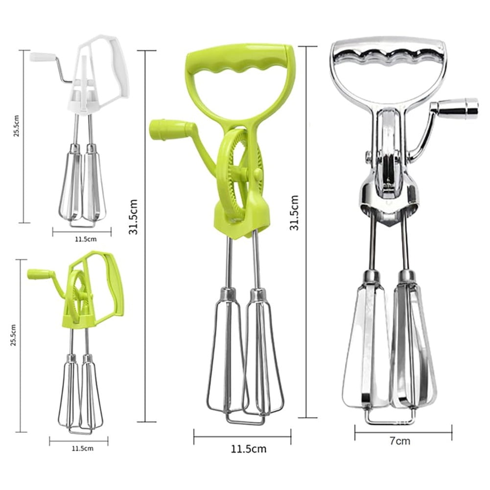 LongDay Egg Beater, 2024 Upgrade Stainless Steel Rotary Hand Whip Whisk Cooking Tool
