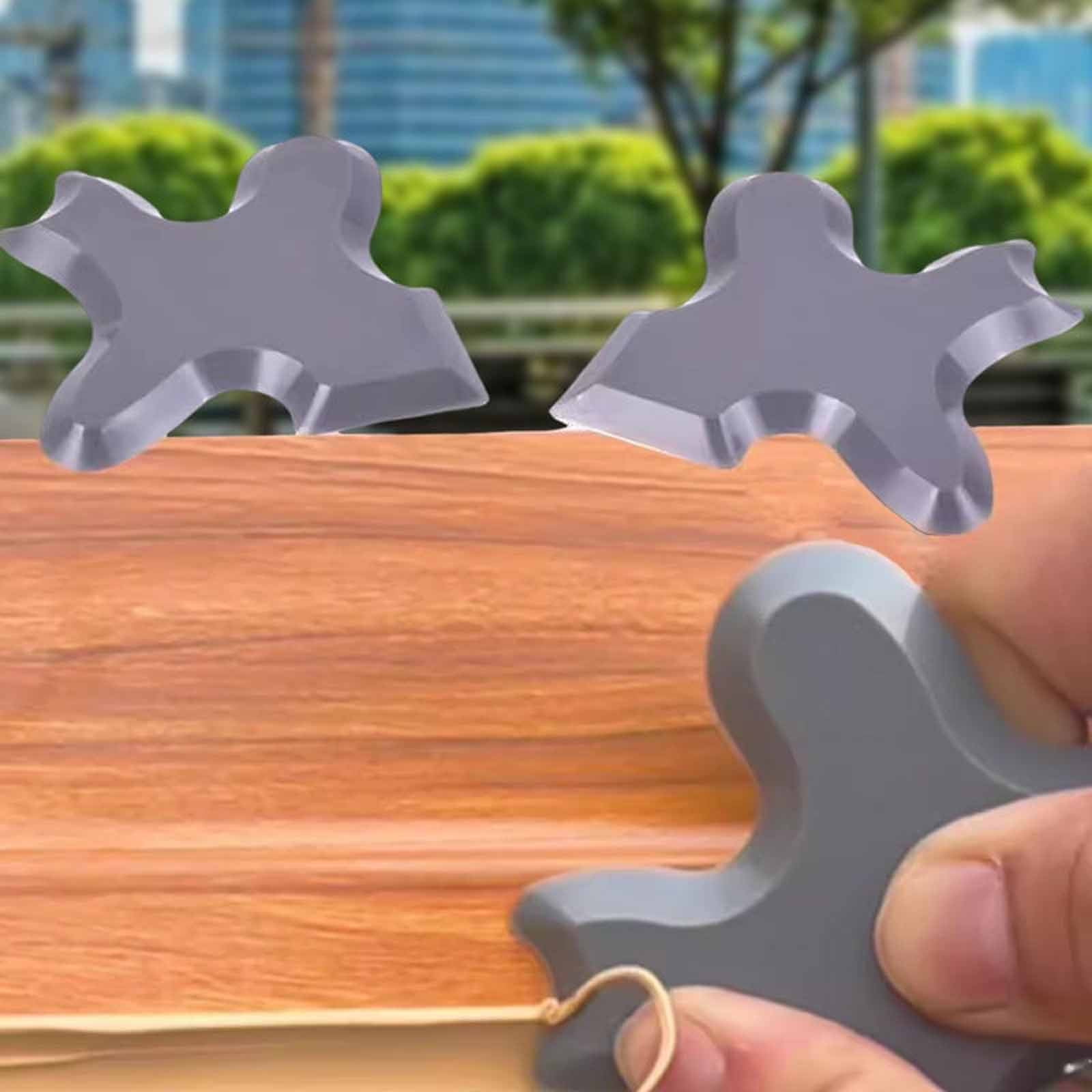 LongHanMao MultiFunction Quick Glue Trimming Scraper 4Piece Set, Grey