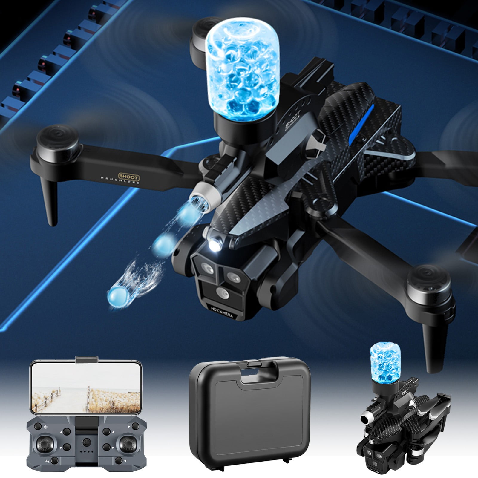 Free Shipping Striker X Glow In The Dark 2.4GHz 4.5CH RC HD Camera Drone Walmart Walmart