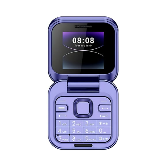 LongLiYi 2G Unlocked Senior Cellphone, Flip Phone with 2 SIM Cards Standby, One Key Quick Dial Small Display Phone for Elderly