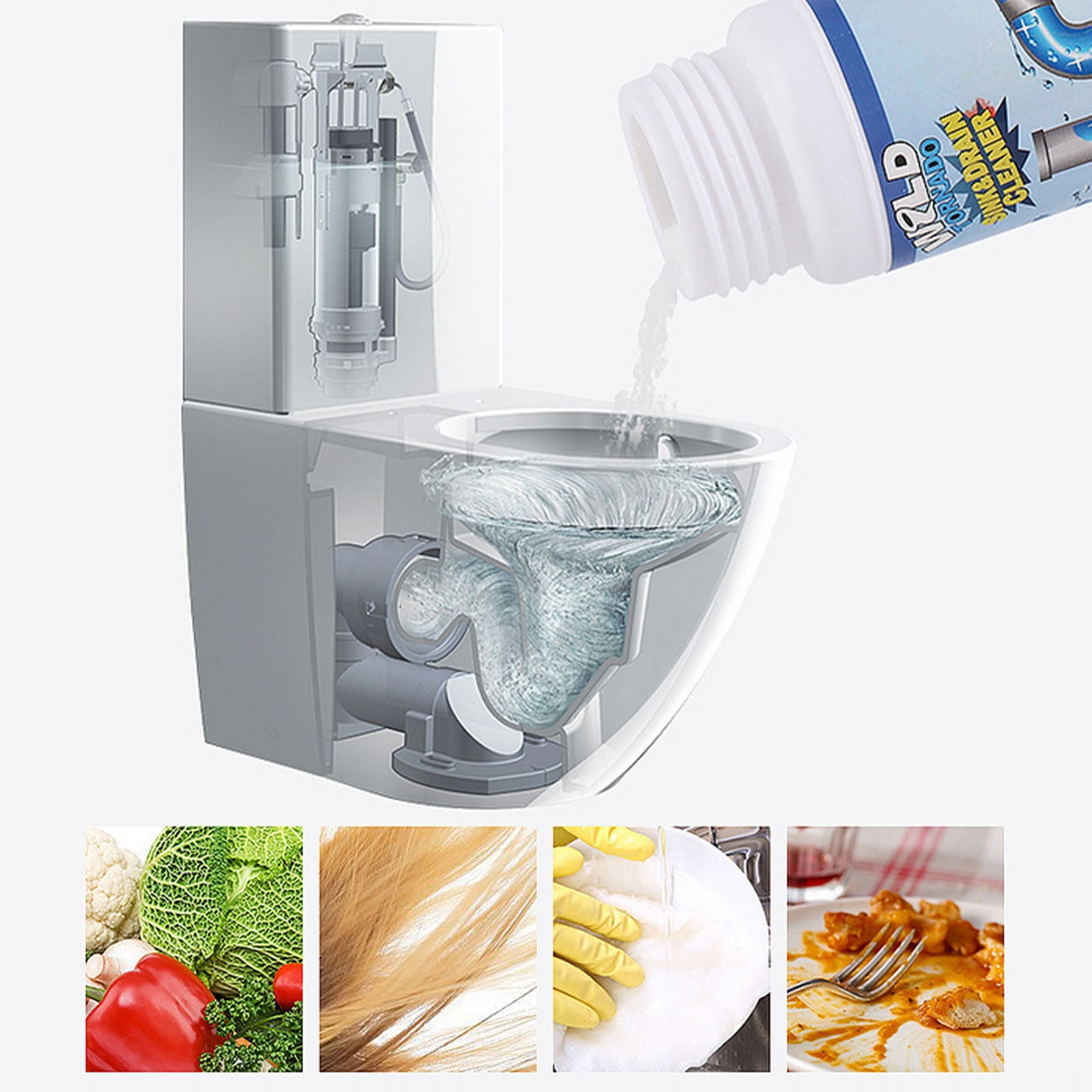 LongLiYi Cyber and Monday Fast Foam Toilet Cleaner Bubble Pipe Clearing