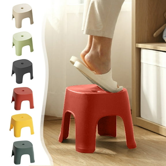 LongLiYi Step Stool,Red,Plastic,Small Single Step Stool for Kids/Adults in Home/Kitchen/Laundry/Garage/Bathroom