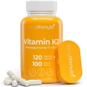 LongLifeNutri Vitamin K2 MK-7 100mcg, 120 Veg Capsules, 4-Month Supply