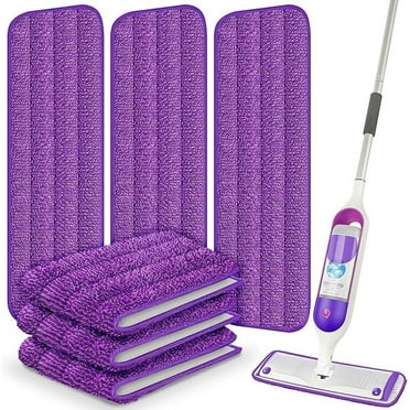 LongSheng 3 PACK Reusable Mop Pads for Swiffer PowerMop, Power Mop Refill Pads Power Mop Pads Refills Microfiber Mop Pads for Swiffer Power Mop & 13''-15'' Microfiber Spray Mop Machine Washable