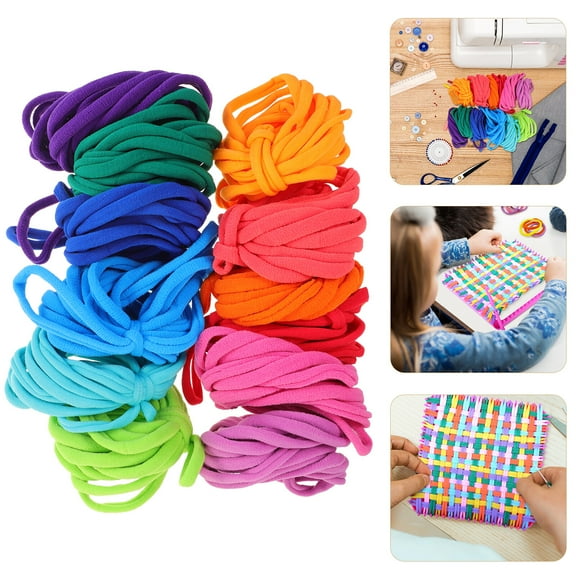 LongYTong 192Pcs Loop Potholder, 12 Colors Elastic Potholder Loom Loops Weaving Loom Loops for Kids Weaving Loom Kit Toys