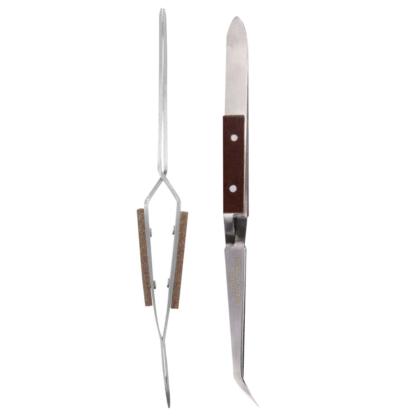 LongYTong 2pcs Self Closing Solder Tweezers Cross Lock Soldering Tools