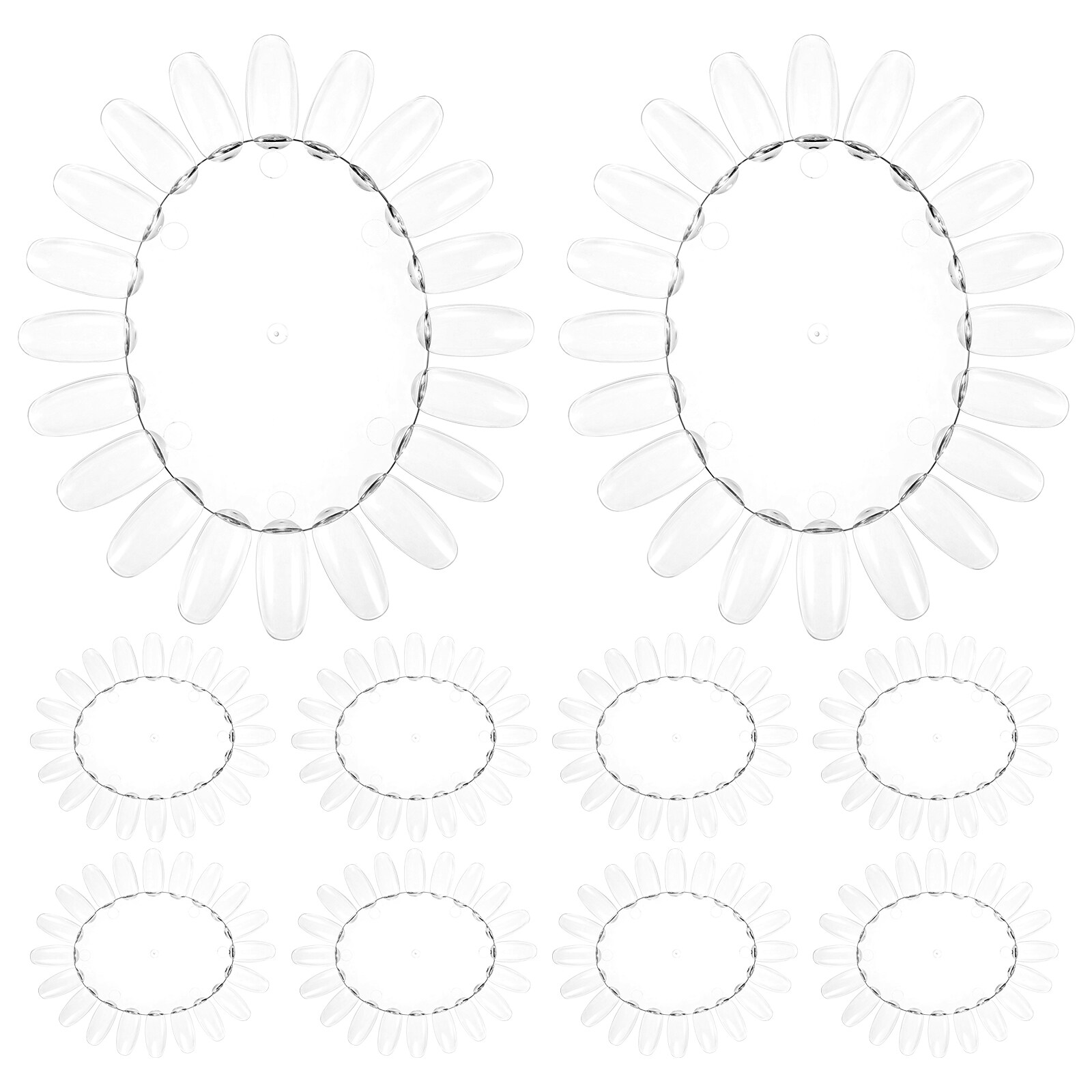 LongYTong Pixnor Nail Art Display Wheel Clear Acrylic Nails Tips Chart