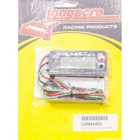Longacre 3-1/2 x 1-1/2" Tall Digital 19000 RPM AccuTech Tachometer P/N 44402