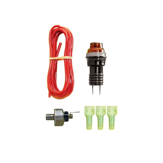 Longacre® 52-40141 Gagelites Water Pressure Warning Light Kit, Alerts to Punctured Radiator or Burst Hose, Includes Sender, Light, Wire and Terminals