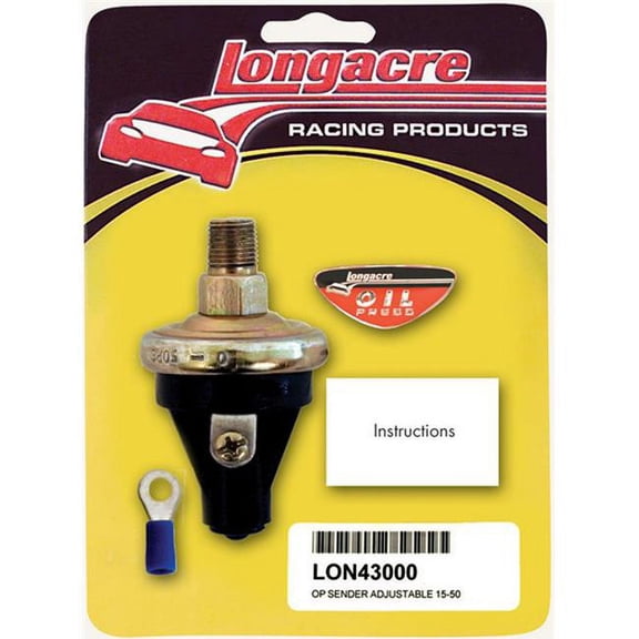 Longacre 52-43000 Oil Pressure Sender - NPT 15-50 Psi
