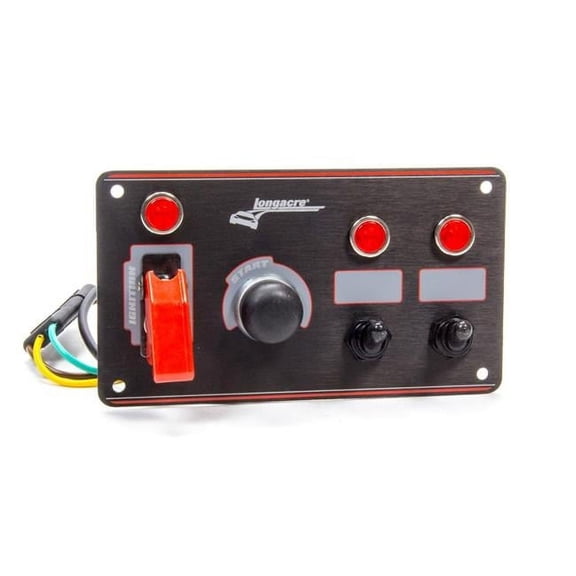 Longacre 52-44867 Ignition Panel Black with 2 Access & Pilot Light